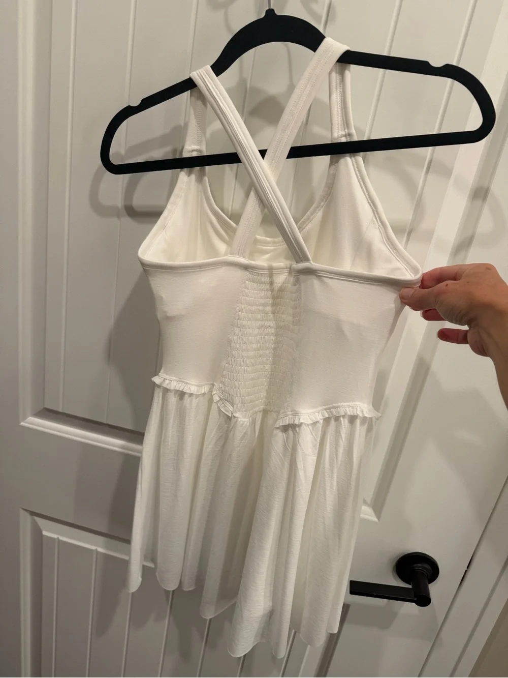 FP Movement by Free People White Crossback Tank dress with built in shorts - Picture 2 of 16